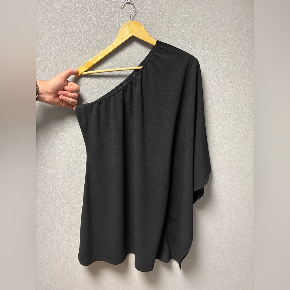 Elegant One Shoulder Black Dress